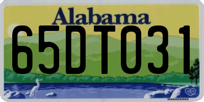 AL license plate 65DT031