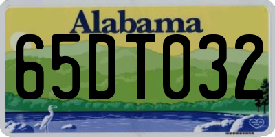 AL license plate 65DT032