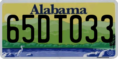 AL license plate 65DT033