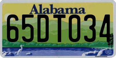 AL license plate 65DT034