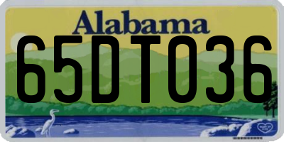 AL license plate 65DT036