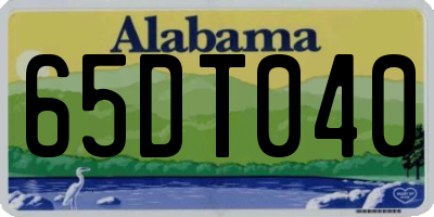 AL license plate 65DT040