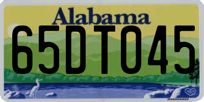 AL license plate 65DT045