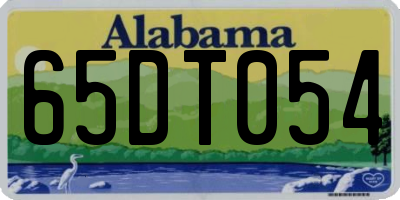AL license plate 65DT054