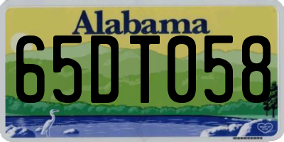 AL license plate 65DT058