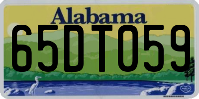 AL license plate 65DT059