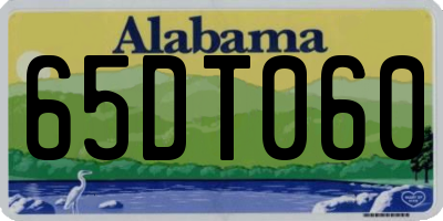 AL license plate 65DT060
