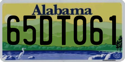 AL license plate 65DT061