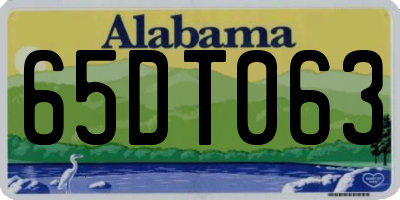 AL license plate 65DT063