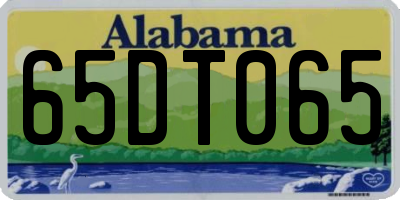AL license plate 65DT065