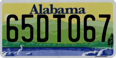 AL license plate 65DT067