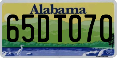 AL license plate 65DT070