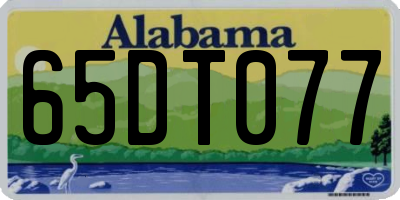 AL license plate 65DT077