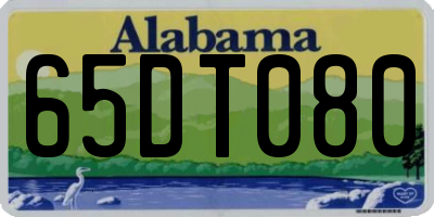 AL license plate 65DT080
