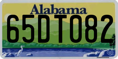 AL license plate 65DT082