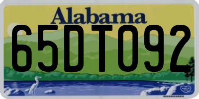 AL license plate 65DT092