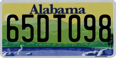 AL license plate 65DT098