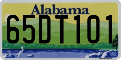 AL license plate 65DT101