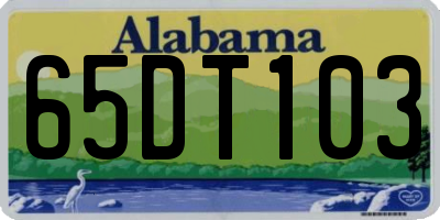 AL license plate 65DT103