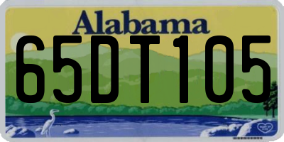 AL license plate 65DT105