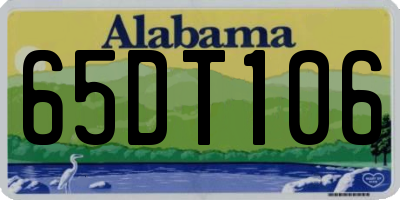 AL license plate 65DT106