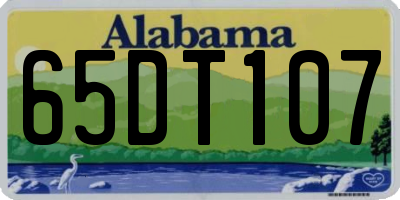 AL license plate 65DT107