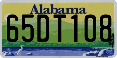 AL license plate 65DT108