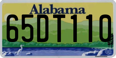 AL license plate 65DT110