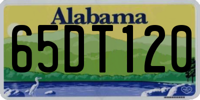 AL license plate 65DT120