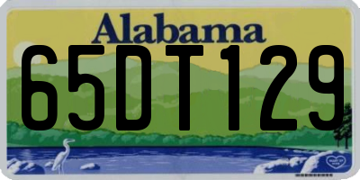 AL license plate 65DT129