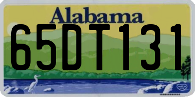 AL license plate 65DT131