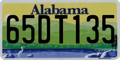 AL license plate 65DT135