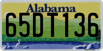 AL license plate 65DT136