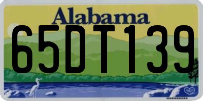 AL license plate 65DT139