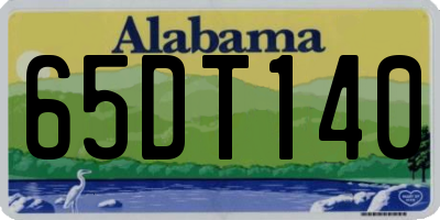 AL license plate 65DT140