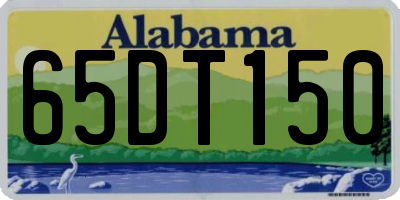 AL license plate 65DT150