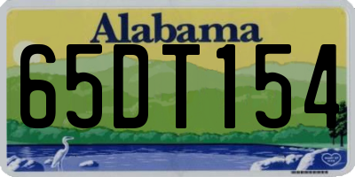 AL license plate 65DT154