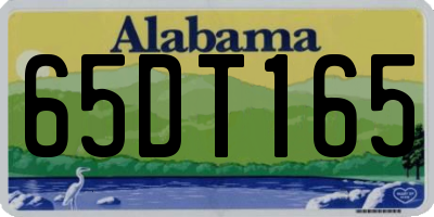 AL license plate 65DT165
