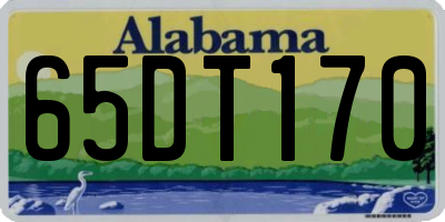 AL license plate 65DT170
