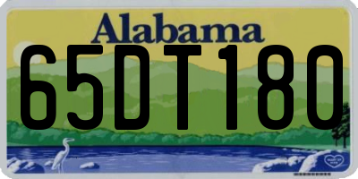 AL license plate 65DT180