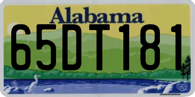 AL license plate 65DT181
