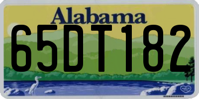 AL license plate 65DT182