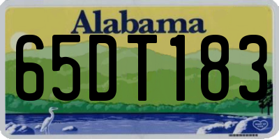 AL license plate 65DT183