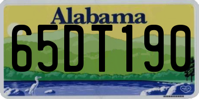 AL license plate 65DT190