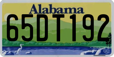 AL license plate 65DT192