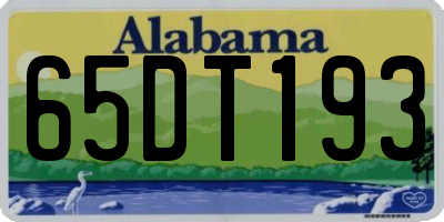 AL license plate 65DT193