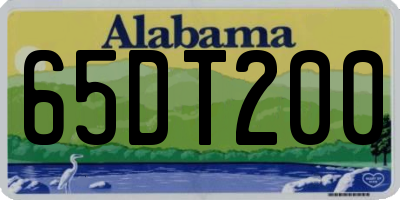 AL license plate 65DT200