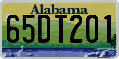 AL license plate 65DT201