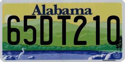AL license plate 65DT210