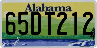 AL license plate 65DT212